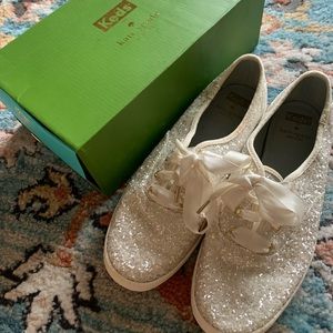 Kate Spade Glitter Cream Keds